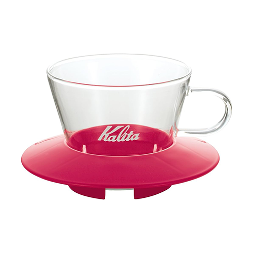 Kalita 155 Glass Wave Coffee Dripper (pink)