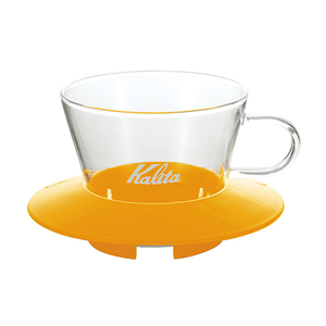 Kalita 155 Glass Wave Coffee Dripper (yellow)