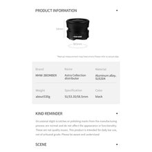 Load image into Gallery viewer, MHW-3Bomber Astra Collection Gravity Distributor Black 58.5mm
