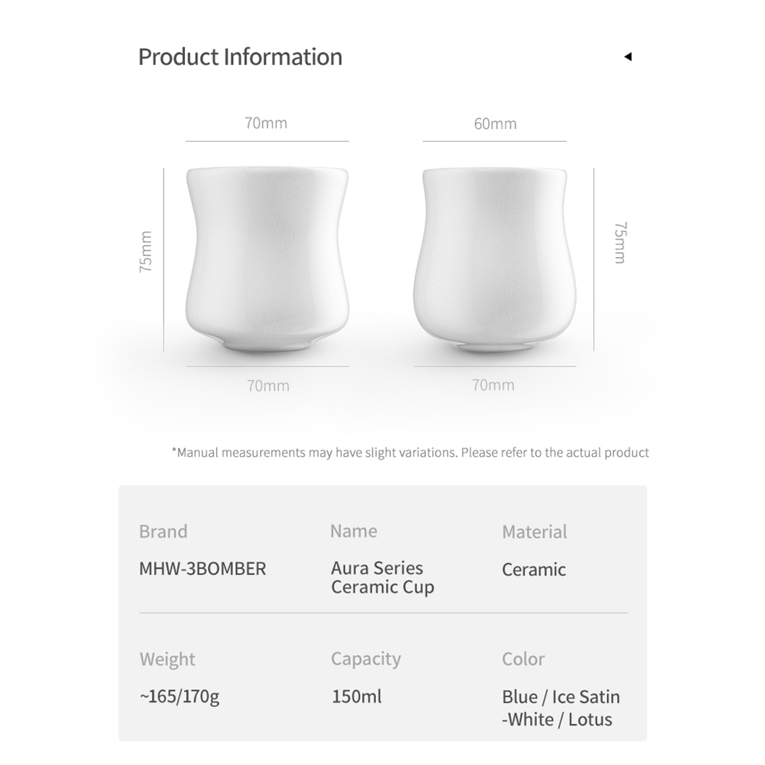 MHW-3Bomber Aura Series Ceramic Cup 150ml
