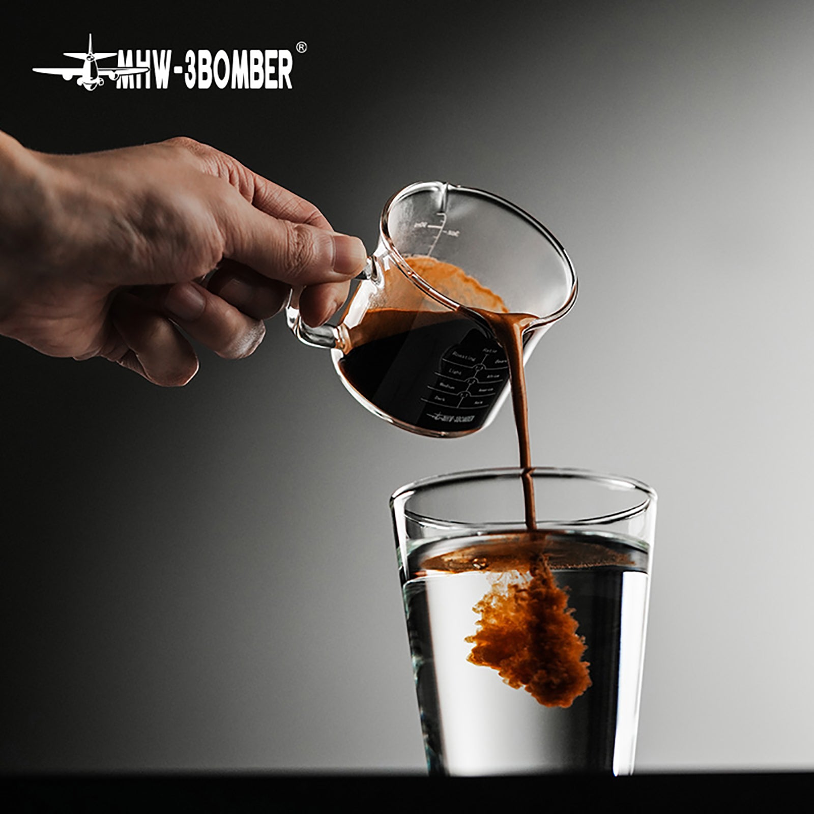 MHW-3Bomber Glass Measuring Cup 120ml Transparent