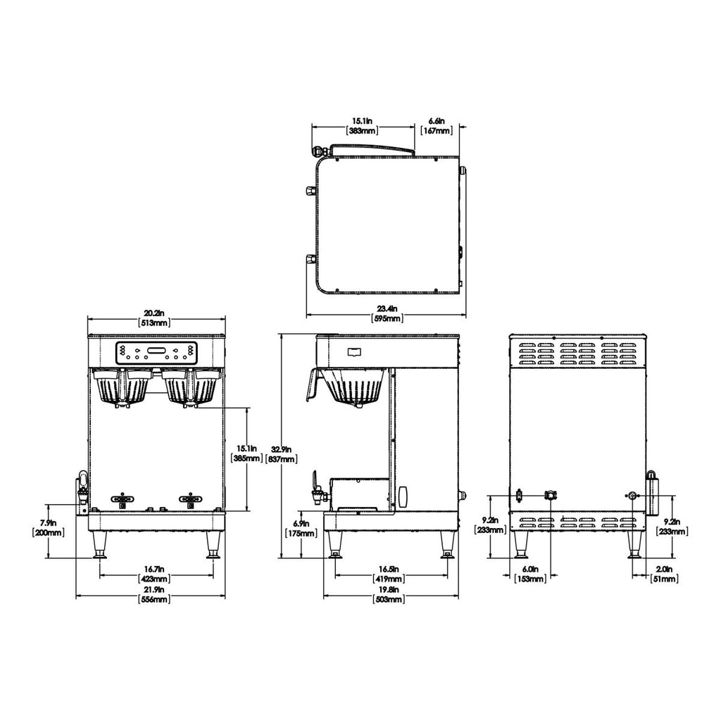 BUNN ICB Infusion Series Twin Soft Heat Coffee Brewer System