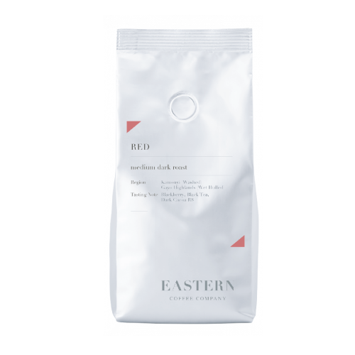 A bag of Ecc Red Blend Halal Coffee